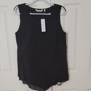 NWT's Soft Surroundings Black Asymmetrical Tank Top